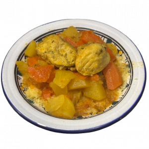 Couscous traditionnel aux légumes de saison et poulet