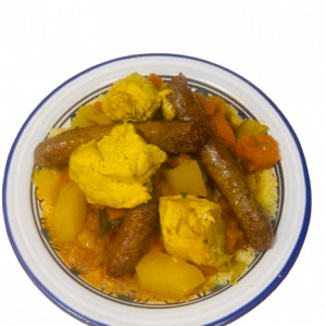 Couscous traditionnel aux légumes de saison + 2 viandes au choix